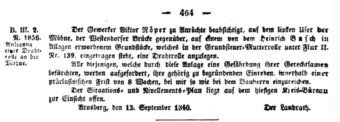 Amtsblatt vom 13.09.1840